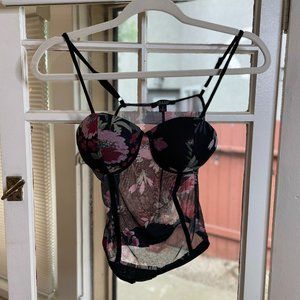 Willow Floral Corset Top Size Small Y2K Style